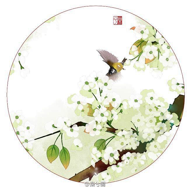 梨花辞古风水彩