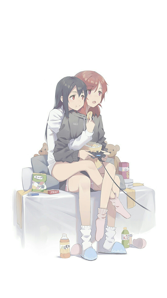 动漫插画漫画萌系水粉唯美头像壁纸情侣头像美景意境清新全屏二次元