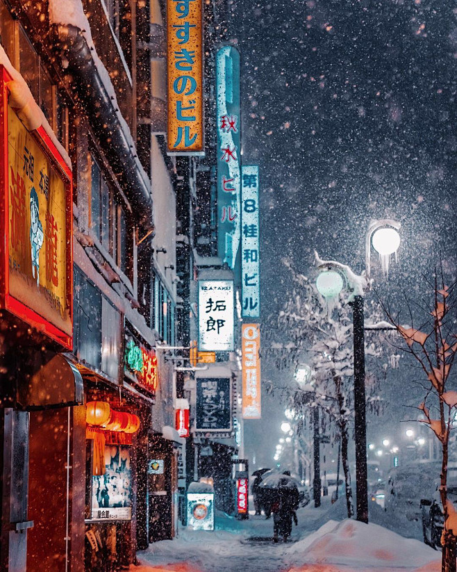 都市雪景图片大全唯美图片