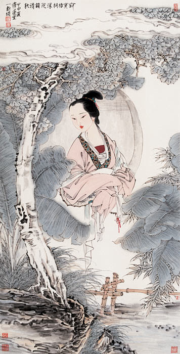 周一新传统人物画欣赏