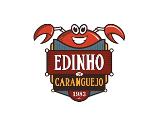 edinho主题餐厅主题餐厅螃蟹餐饮卡通徽标蟹钳海鲜商标素材