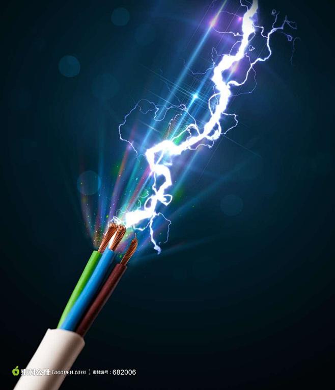 电线冒着电火花
