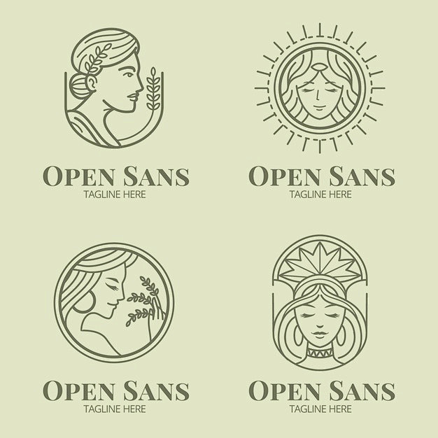 女神女人logo标志矢量图素材