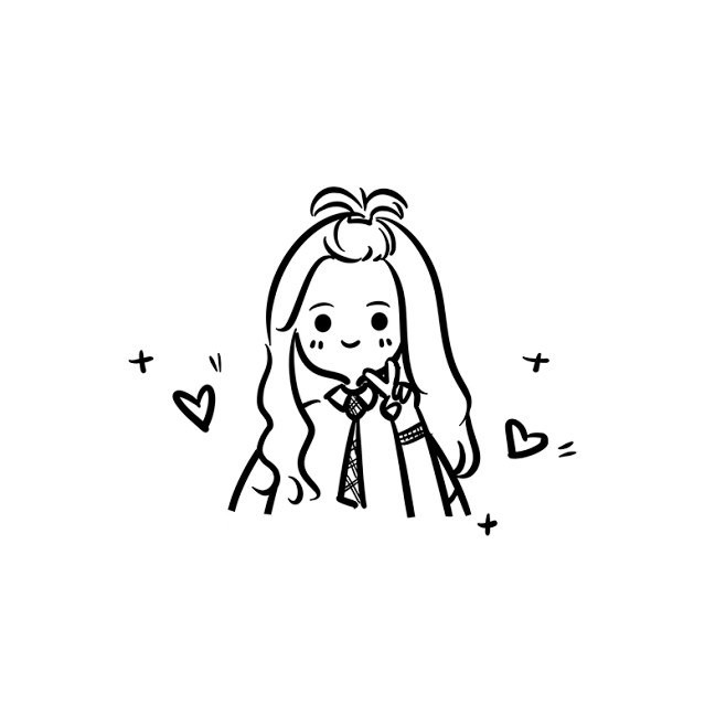 手绘头像q版卡通简笔画头像情侣手机壳图案设计漫画定制照片手绘淘宝