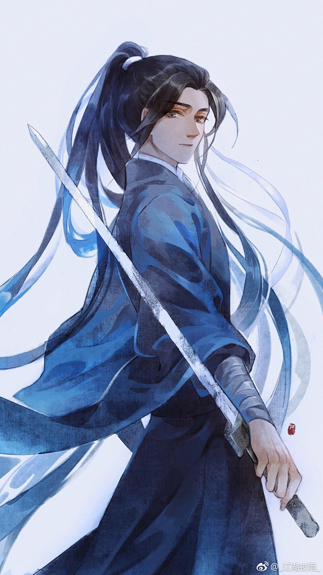 六爻同人插画江湖夜雨绘