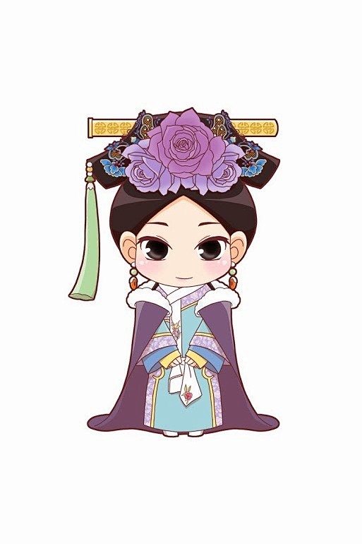阿哥妃子可爱卡通版手机壁纸