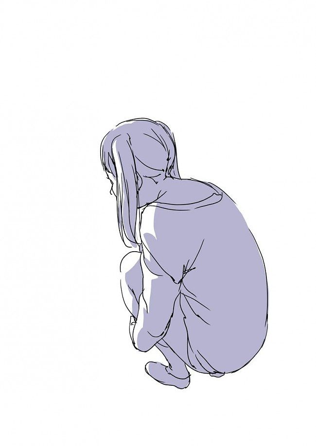 动漫插画女生蹲着的姿势参考图蹲下的女孩姿势怎么画画法wwwyouyixcom
