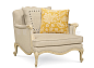 美式新古典家具定制 美式实木雕花沙发椅 美式单人沙发椅/休闲椅