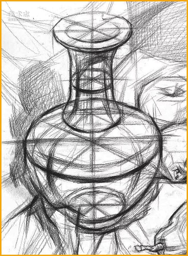 基础单体教学素描静物中罐子的结构特征及表现手法罐子静物素描单体