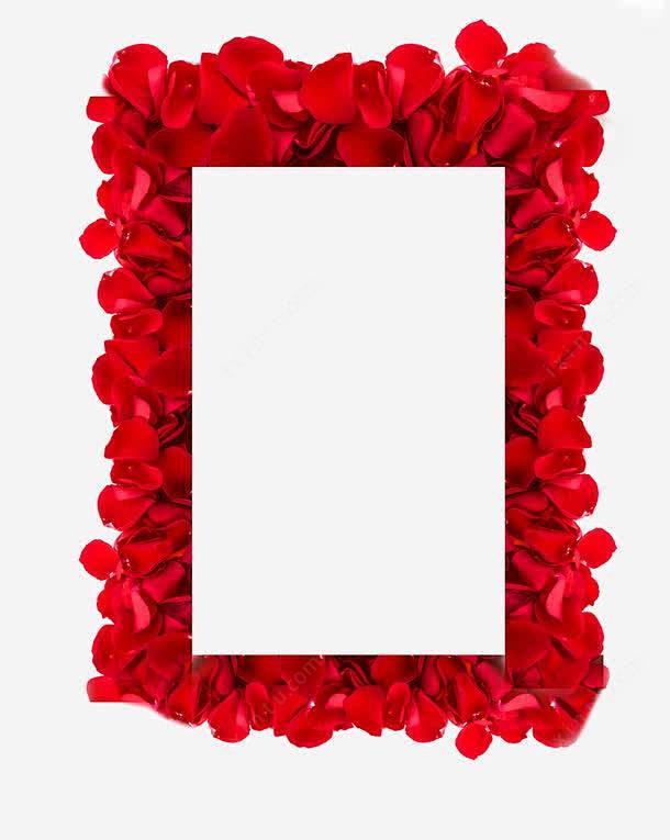 卡通红色玫瑰花边框高清素材卡通玫瑰花妇女节情人节红色玫瑰花背景