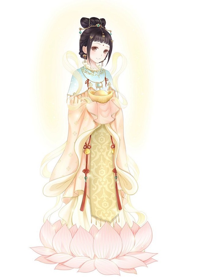 善财童女比较严谨的还原了极具传统文化特色的善财