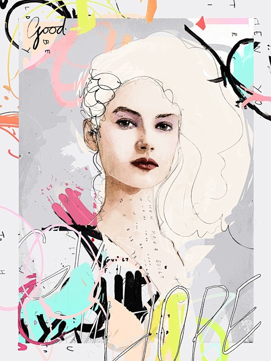 做自己的女王气质美女手绘插画设计