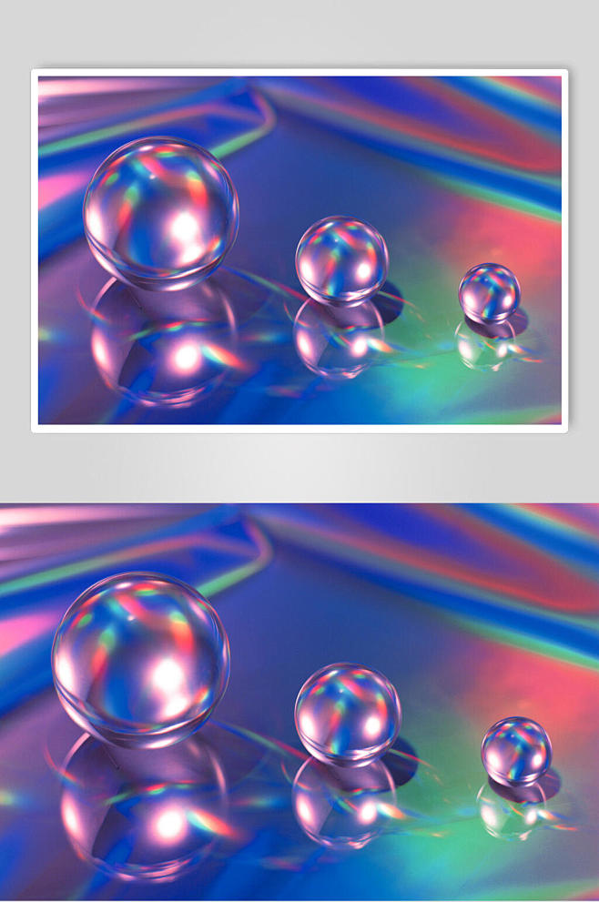 紫色的镭射水晶球背景图片