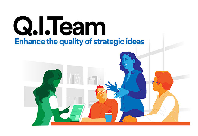 teamworkagroupofillustrationsmadeforacorporatewebsite