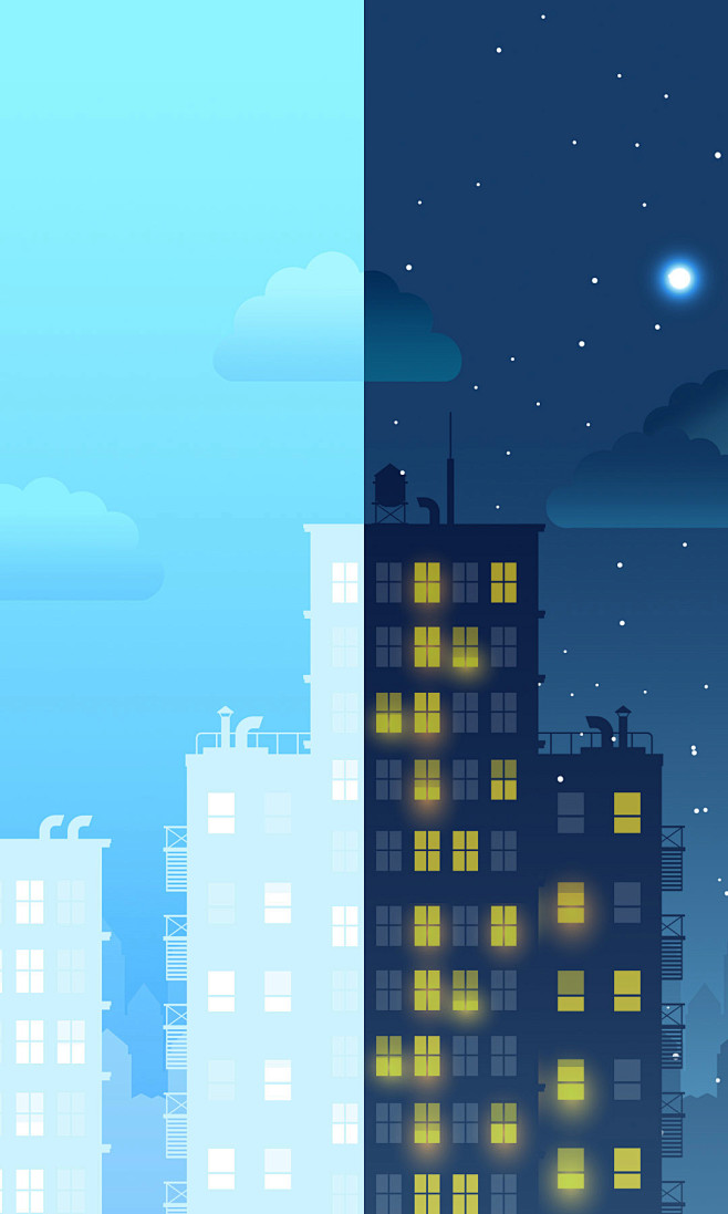 背景图白天黑夜练习