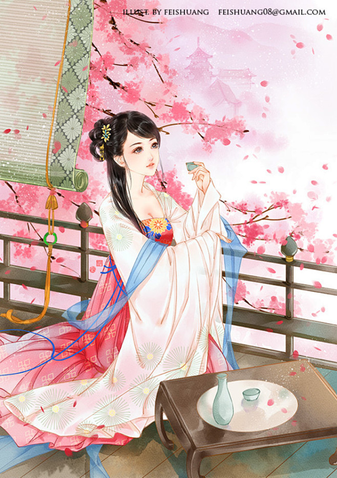 亭微古风古典美女