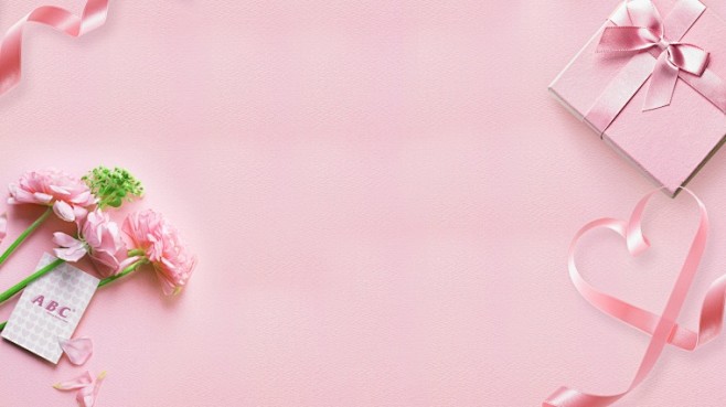 淡雅背景清新背景粉色背景俯视图片图片摆放母亲节背景情人节背景温馨