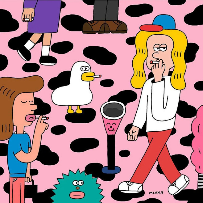 今日画作kimhyeonju我要的只是公园里的一把长椅x0a有一只猫在上面晒