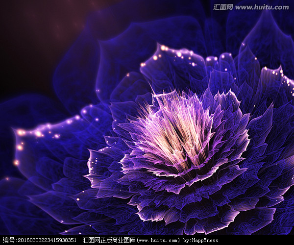 画花朵背景梦幻花朵花朵壁纸墙纸唯美花朵花花朵花纹图案蓝色花分形花