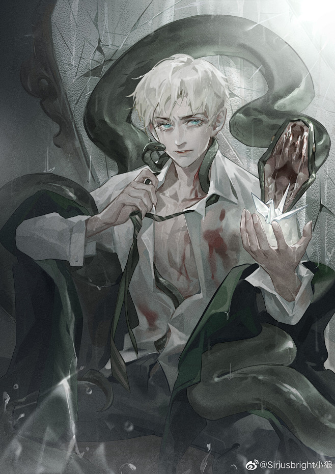 哈利波特魔法觉斯莱特林画师siriusbright小狼