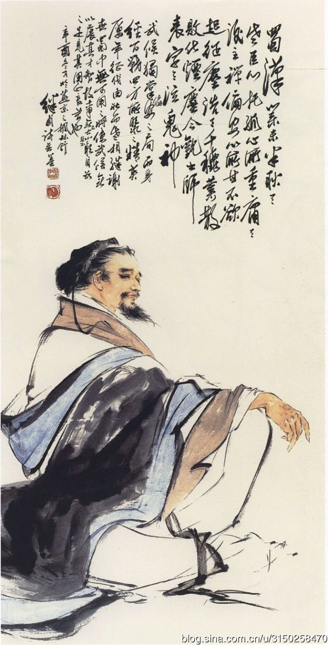 14:18:11刘继卣写意人物【诸葛亮】元素--国画写意包你过设计参考同采