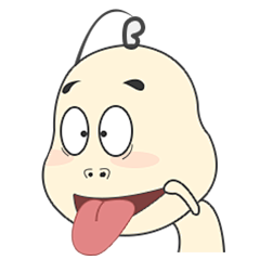 逗豆表情吐舌头
