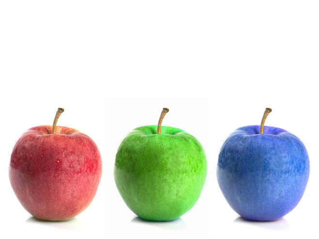 彩色苹果摄影图片
